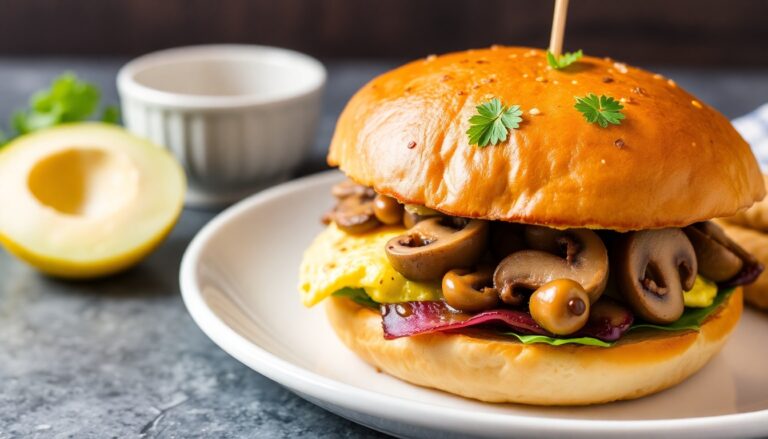 Egg & Mushroom Breakfast Sandwich